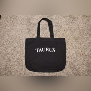 Black Taurus Tote Bag